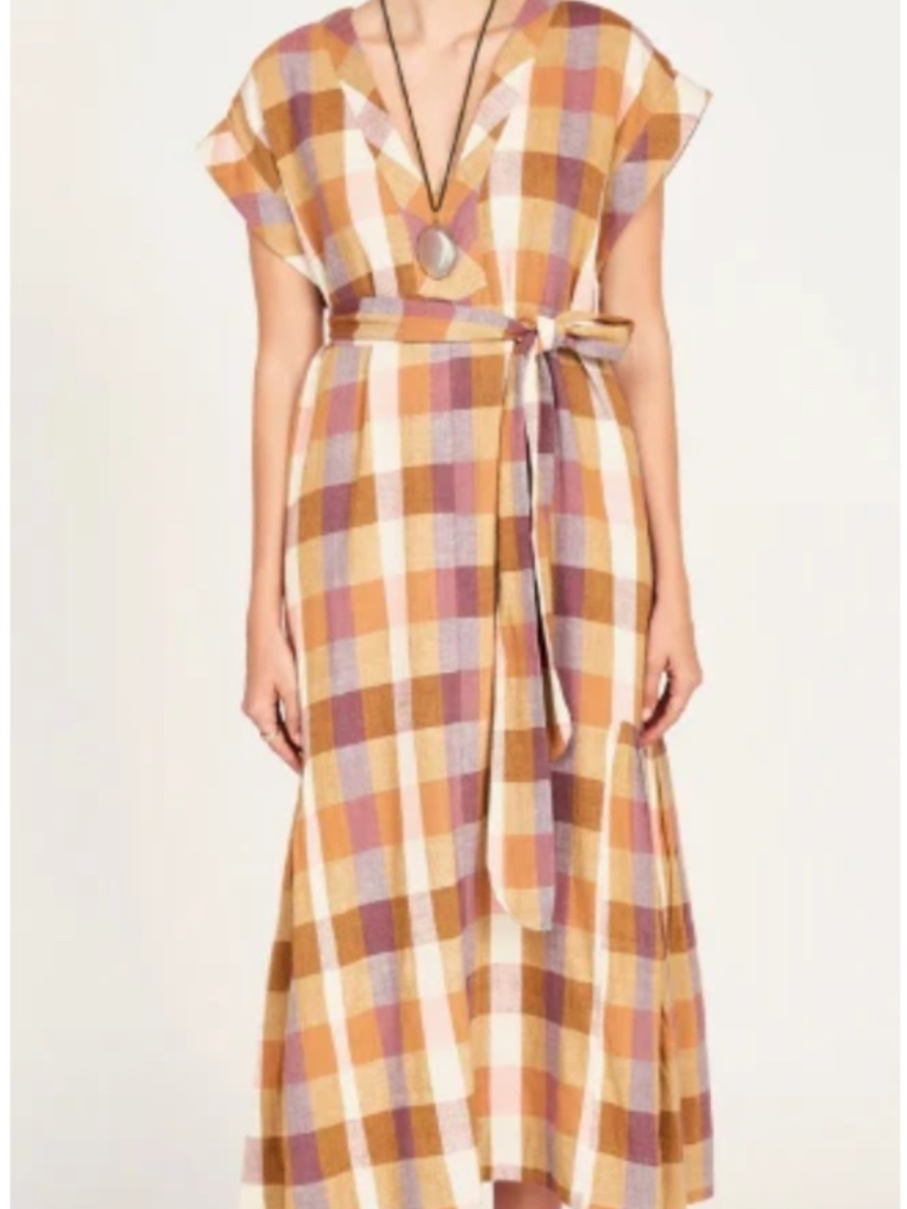 Mirth Oxacaca Dress in Desert Plaid - Small - NWT